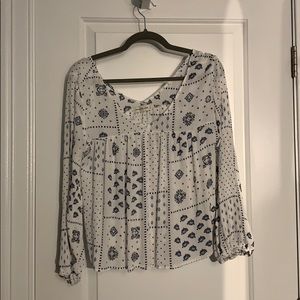 Tunic blouse White and Navy
